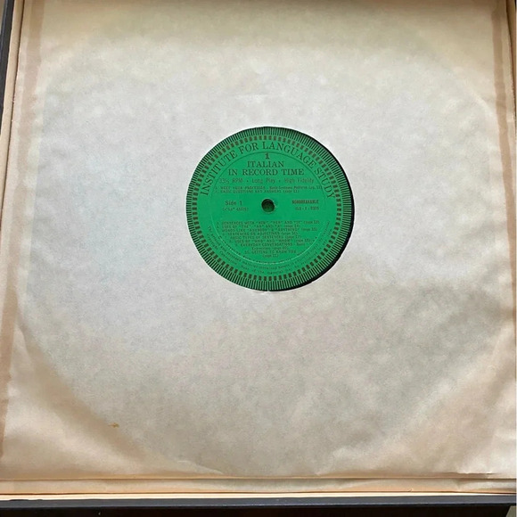 Vintage 1958 “Learn Italian in Record Time” Institute for Language Study Set - Picture 8 of 12